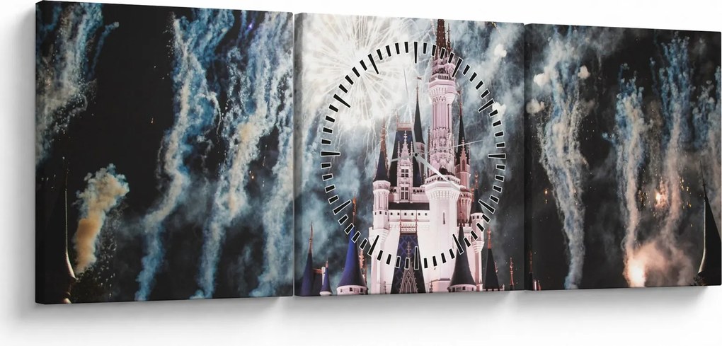Obraz - Magiczne Królestwo (z zegarem) (90x30 cm)
