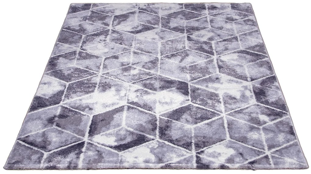 Dywan nowoczesny Reflection Romby szaro-kremowy  120 cm x 170 cm