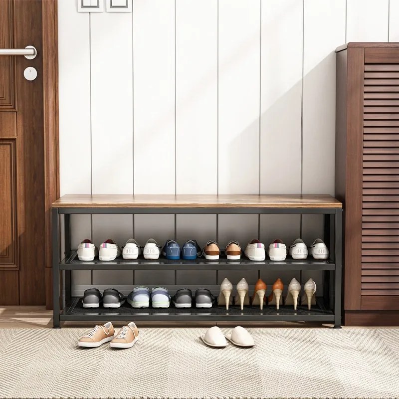 Szafka na buty – 100 x 30 x 45 cm, styl industrialny loft, z 2 półkami