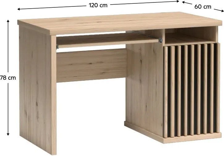 Biurko KOLI C-19, dąb artisan