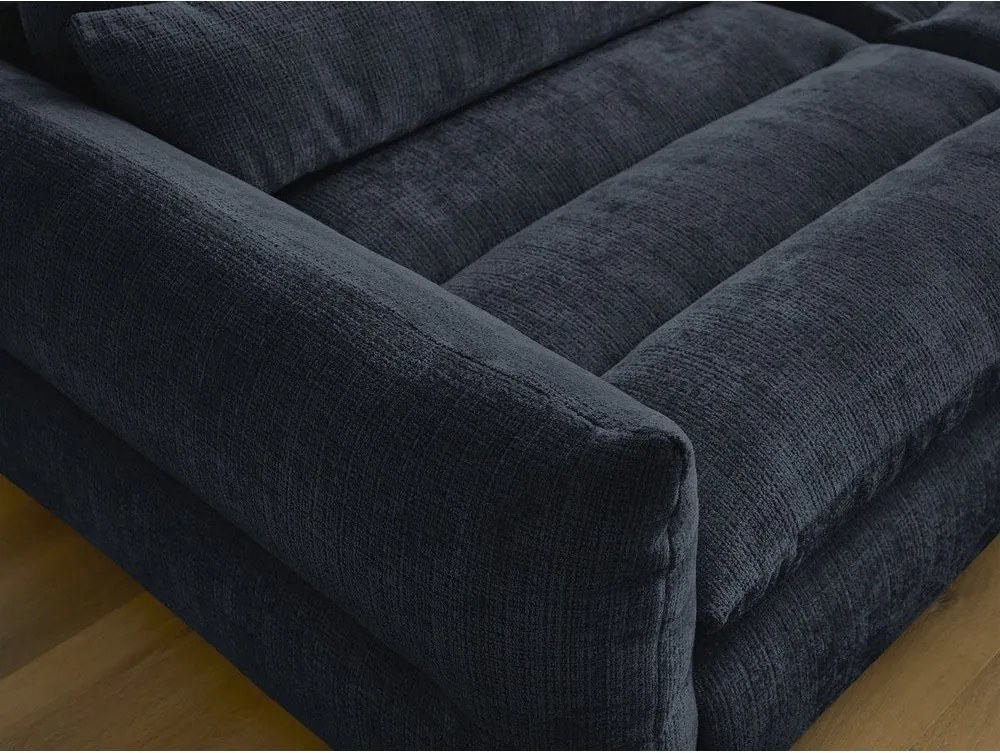 Ciemnoniebieska sofa z tkaniny szenilowej 276 cm Neil – Bobochic Paris