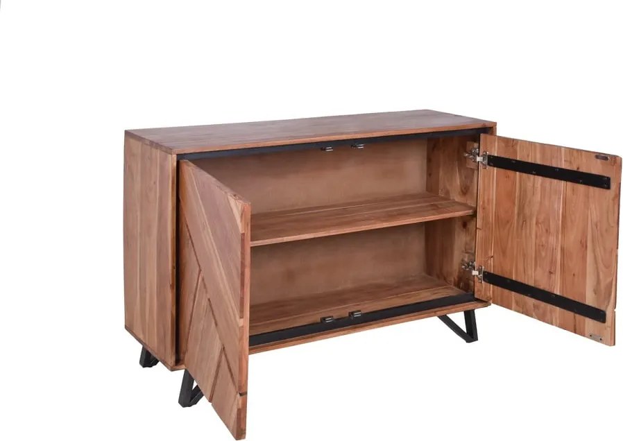 Szafka z litego drewna akacjowego 120x78x40 cm Ambala – Interia Home &amp; Living