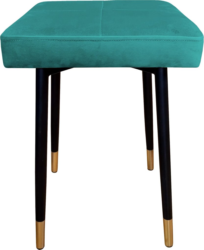 Taboret MAX tkanina Welur stelaż metalowy STOŁEK LOFT : Kolor nogi - Czano-złota stożek, Kolor tkaniny - VELVET - MG20, Typ tkaniny - Velvet