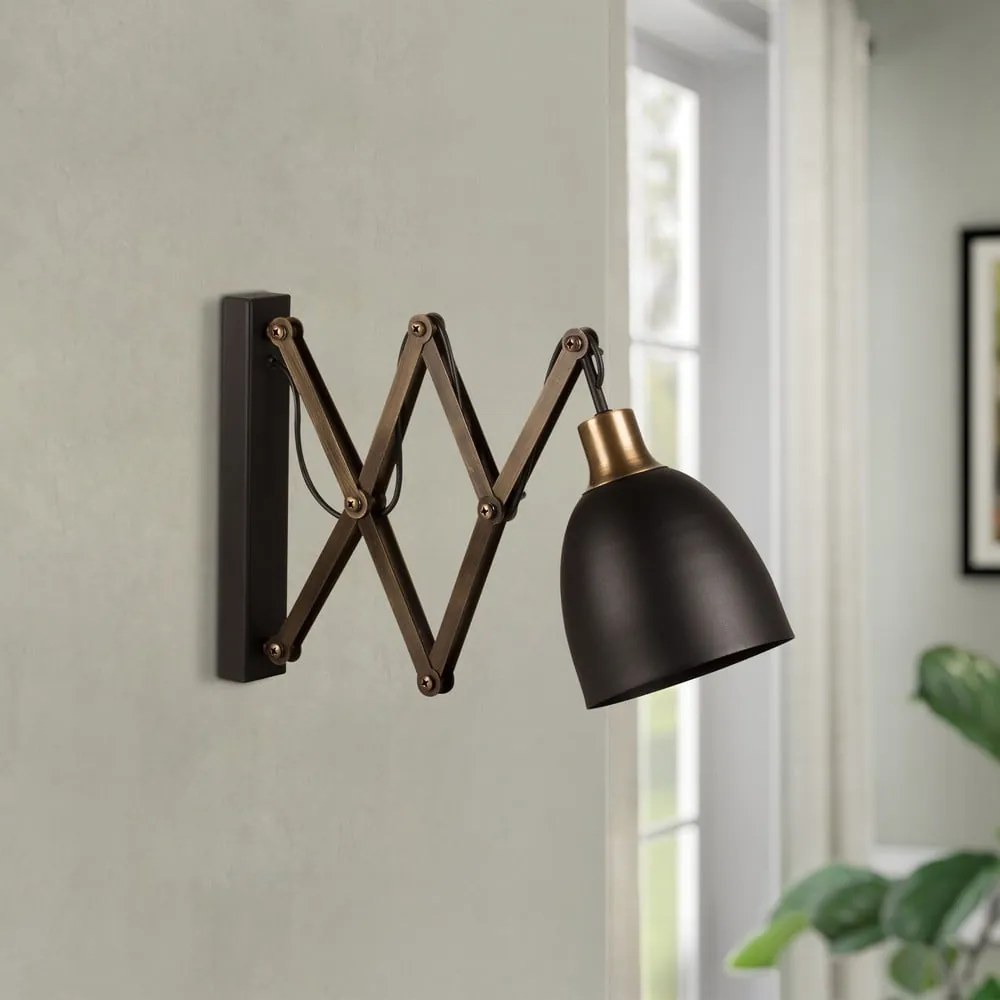 Kinkiet w czarno-brązowym kolorze ø 16 cm Sivani – Opviq lights
