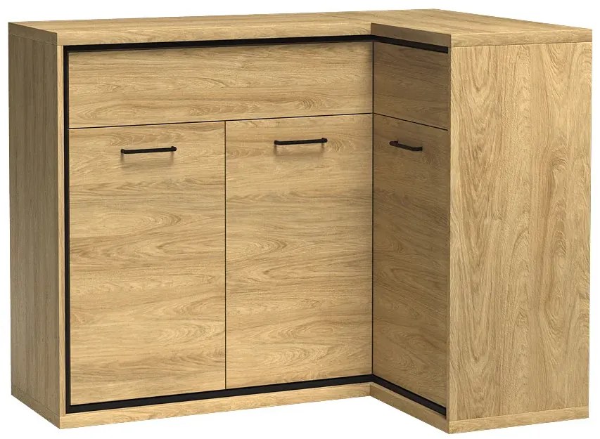 Komoda narożna hikora naturalna T3-M34