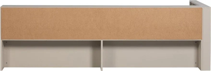 Szaro-beżowe łóżko jednoosobowe z litego drewna sosnowego bez stelaża 90x200 cm Carter – WOOOD