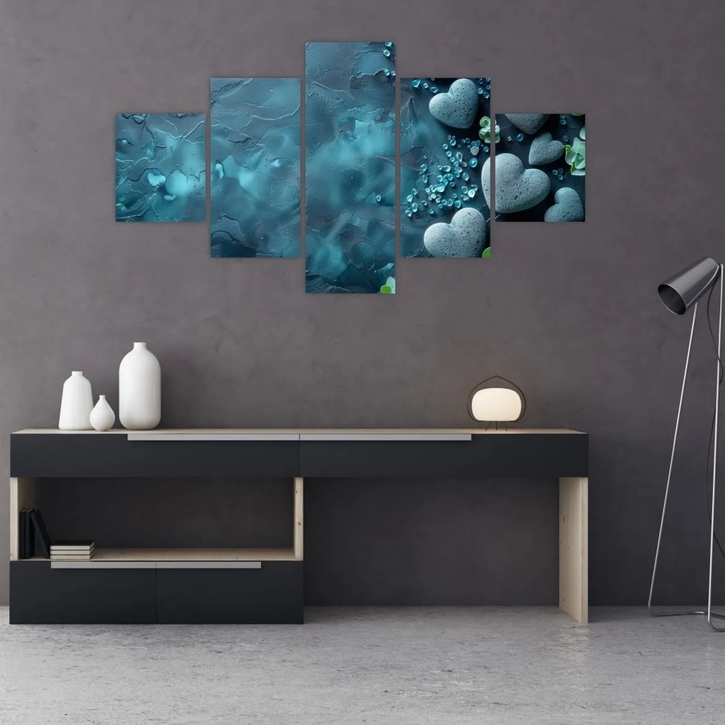Obraz - Kamienie w kształcie serca (125x70 cm)