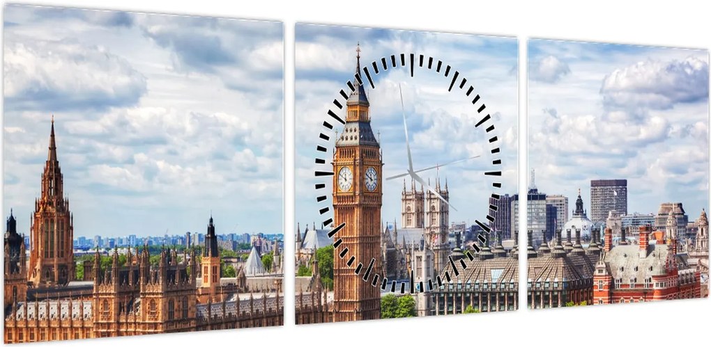 Obraz - Big Ben (z zegarem) (90x30 cm)