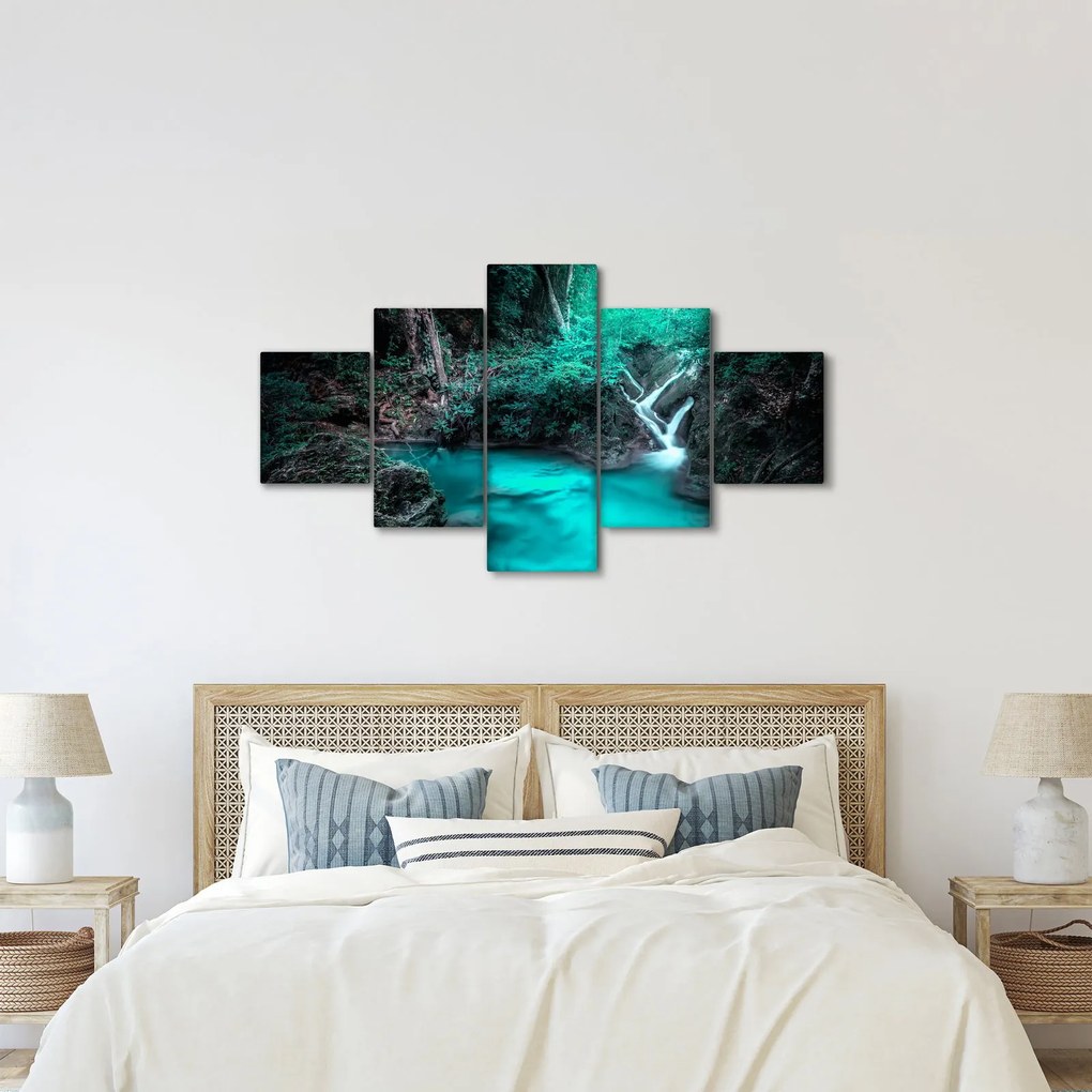 Obraz - Turkusowe jezioro (125x70 cm)