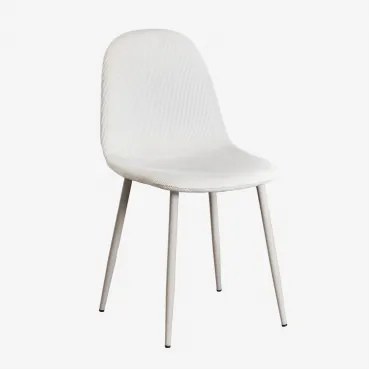 Tapicerowane Krzesło Jadalniane Glamm Szary Kret & Sztruksu Beżowy Len & Sztruksu - Sklum