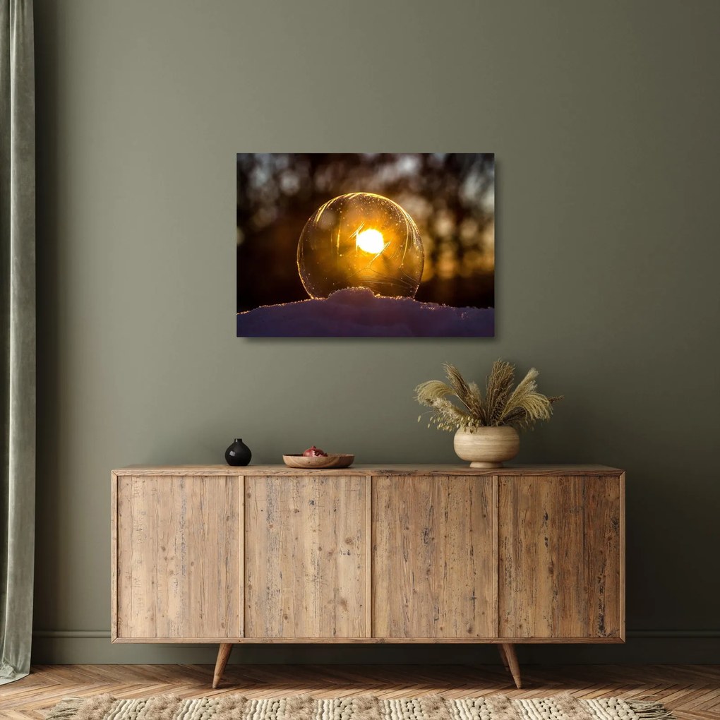 Obraz na szkle - Przezroczysta bańka (70x50 cm)