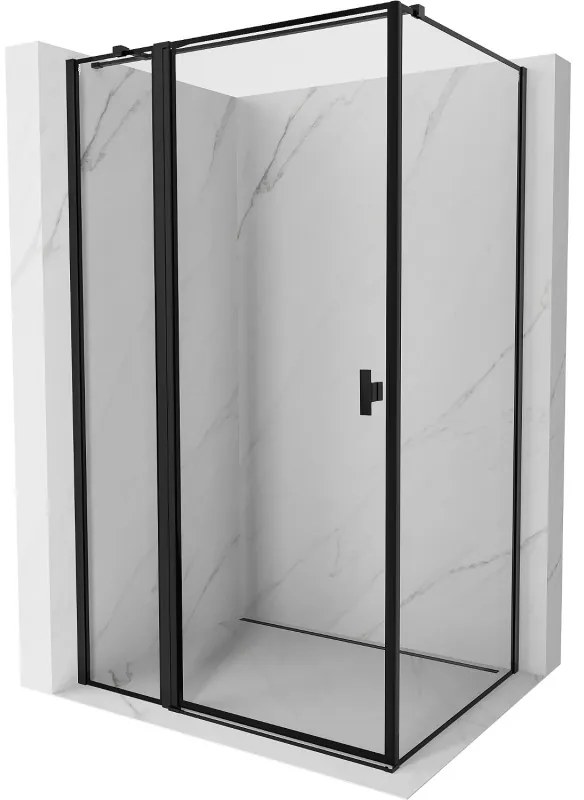 Mexen Mist T kabina prysznicowa uchylna lewa 115 x 95 cm, czarna ramka, czarna - 8A4T-115-095-70-70-L