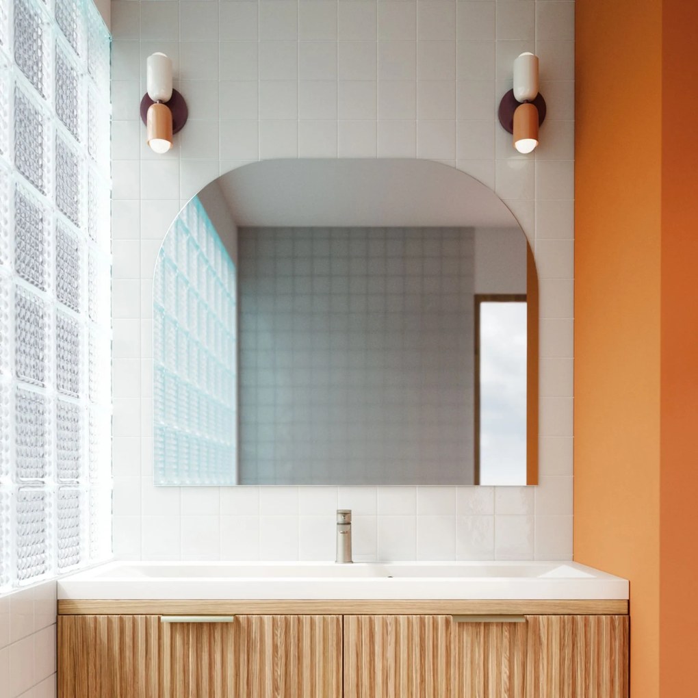 Lustro portalowe bez podświetlena ARCH Pure  | Różne rozmiary | Różne kolory : Kolor tafli szkła - Srebrny, Rozmiar - 80 x 67 cm