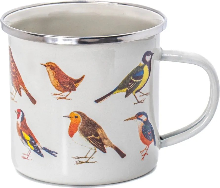 Biało-brązowy kubek 310 ml Vintage Birds – Sass &amp; Belle