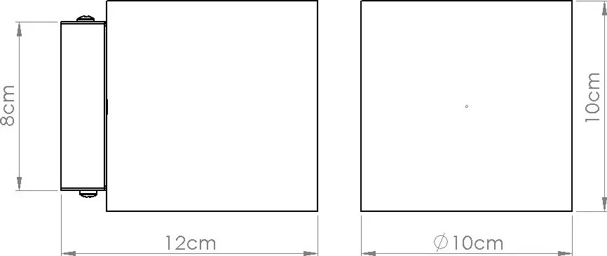 Beżowy betonowy kinkiet ścienny Z5-P93