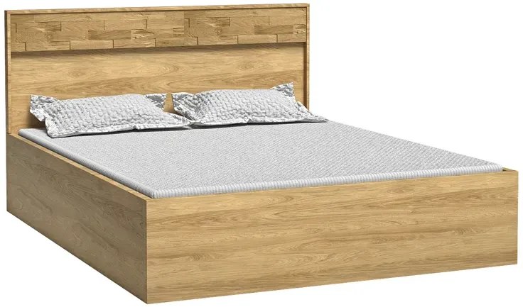 Podwójne łóżko 160x200 hikora naturalna B4-C15