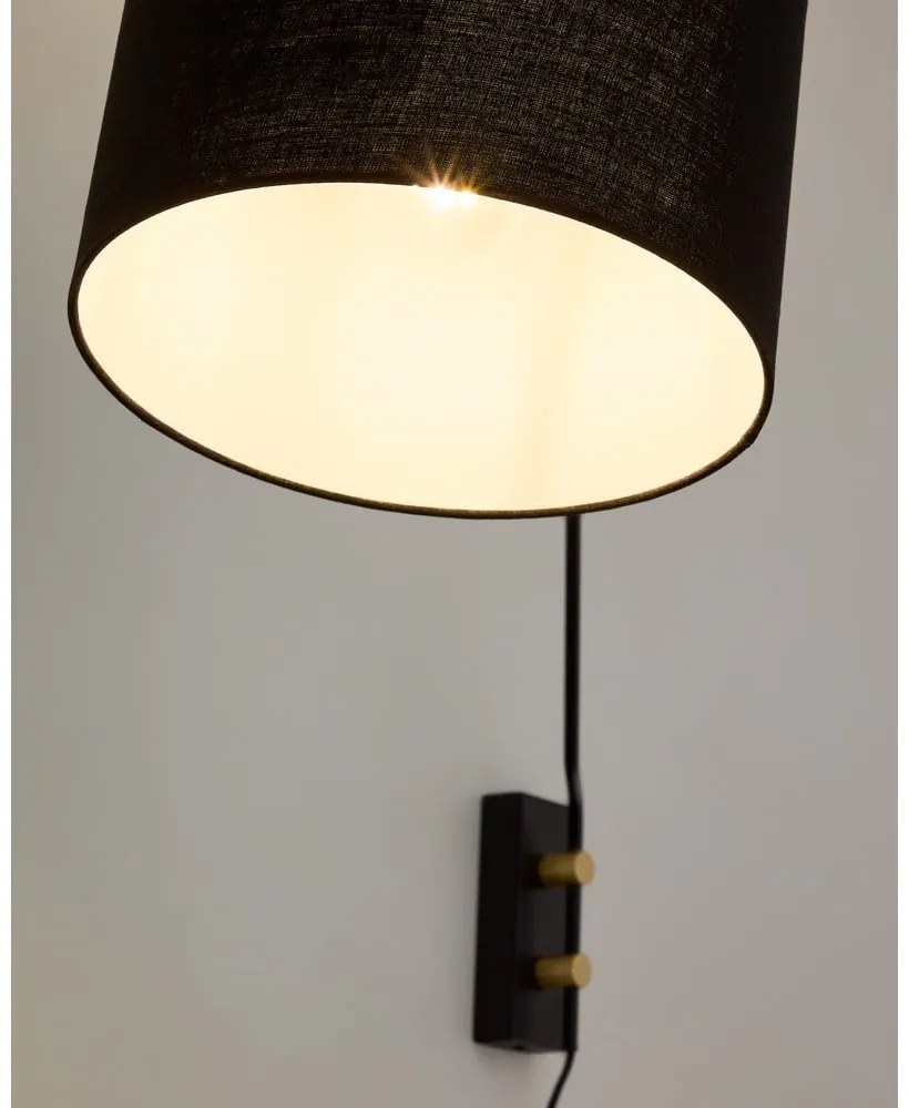 Czarny kinkiet ø 25 cm Jex – Kave Home