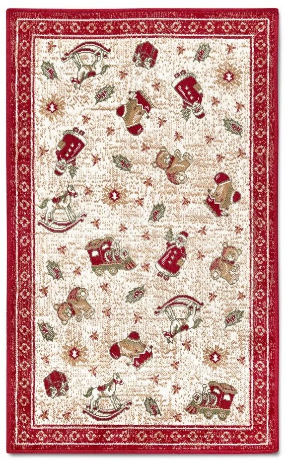 Czerwony dywan z mieszanki bawełny ze świątecznym motywem 50x80 cm Toy's Delight Red Christmas – Villeroy&amp;Boch