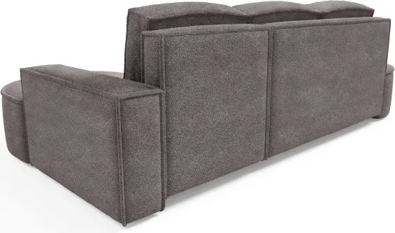 Narożnik MOLLY Lewostronny z funkcją spania, wolnostojący tkanina ABRIAMO 07 Szary