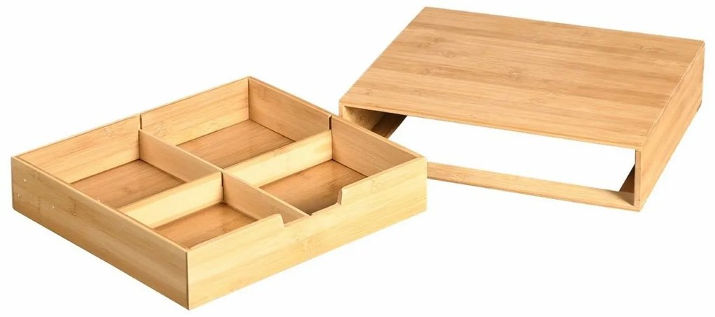 Kesper 58952 Organizer na kapsułki z kawą iherbatą bambus, 34 x 31 x 8 cm