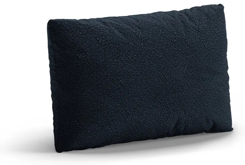 Ciemnoniebieska poduszka na sofę z materiału bouclé Poppy – Micadoni