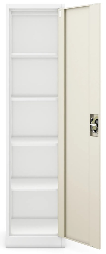 Szafa biurowa metalowa na akta biała/dąb sonoma, 450x1850x400 mm: ALEX Eco Design