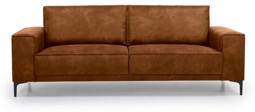 Koniakowa sofa z imitacji skóry 224 cm Copenhagen – Scandic