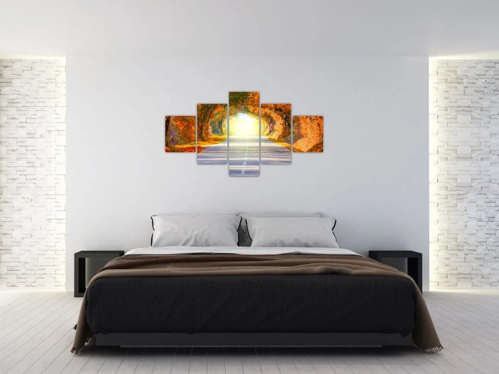 Obraz - Brama wykonana z koron drzew (125x70 cm)