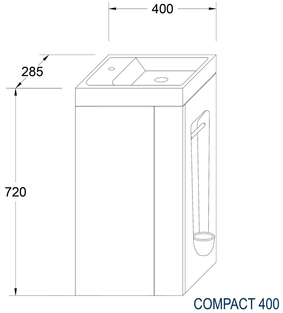 Zestaw mebli łazienkowych Compact 400