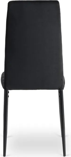 Zestaw Stół Rozkładany SKUBI 120-160 cm Dąb Craft/Czarny i 4 Krzesła NARIS Czarne