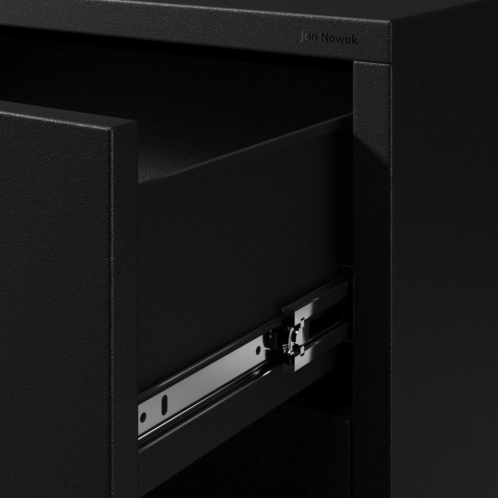 Komoda szafka metalowa czarna Modern CARLA 800 x 1015 x 400 mm