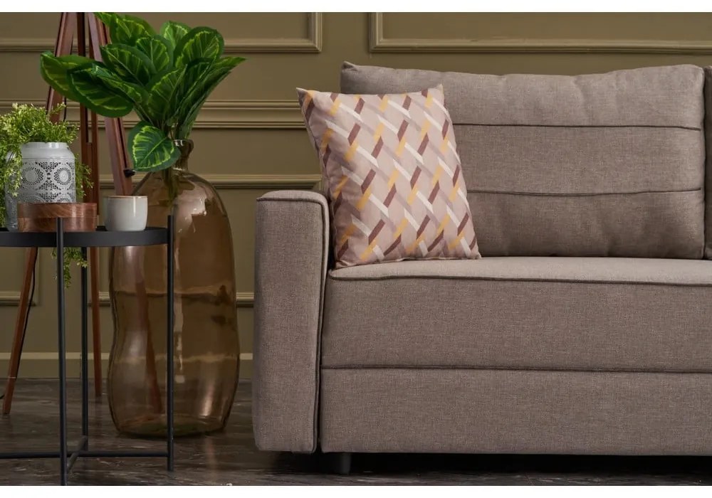 Jasnobrązowa rozkładana sofa 215 cm Ece – Artie