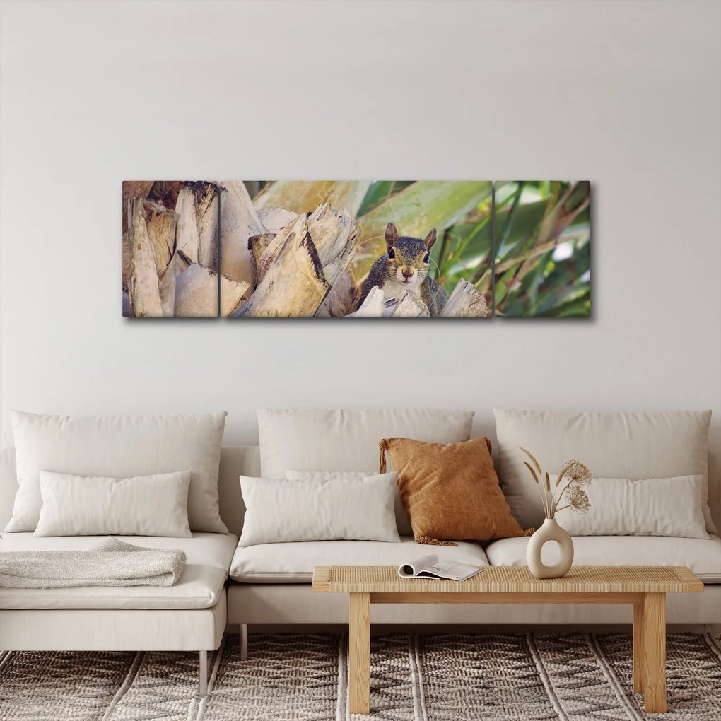 Obraz wiewiórki na drzewie (170x50 cm)