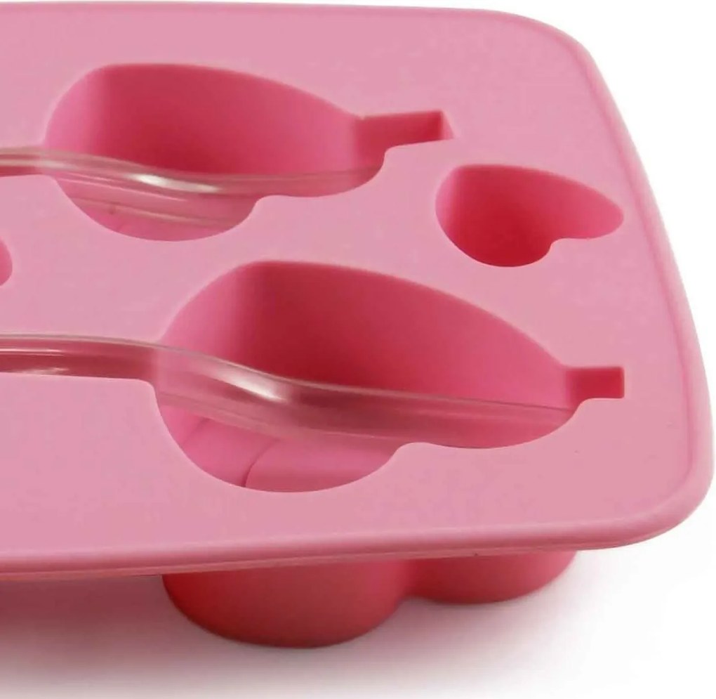 Toro Silikonowa forma na kostki lodu ze słomką Serce