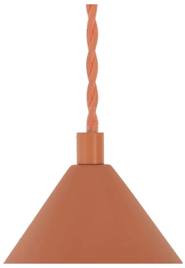 Ceglana lampa wisząca z kamiennym kloszem ø 30 cm Vilma – SULION