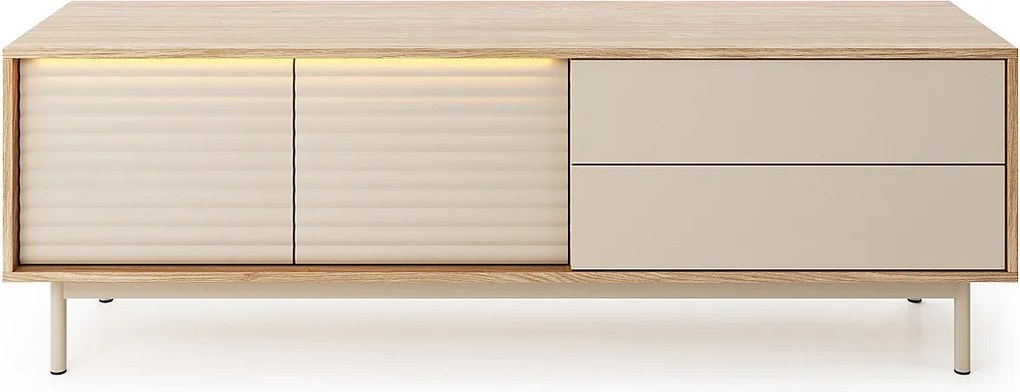 MINIO go for it, Stolik TV LITA 4, dąb olejowany/kaszmir