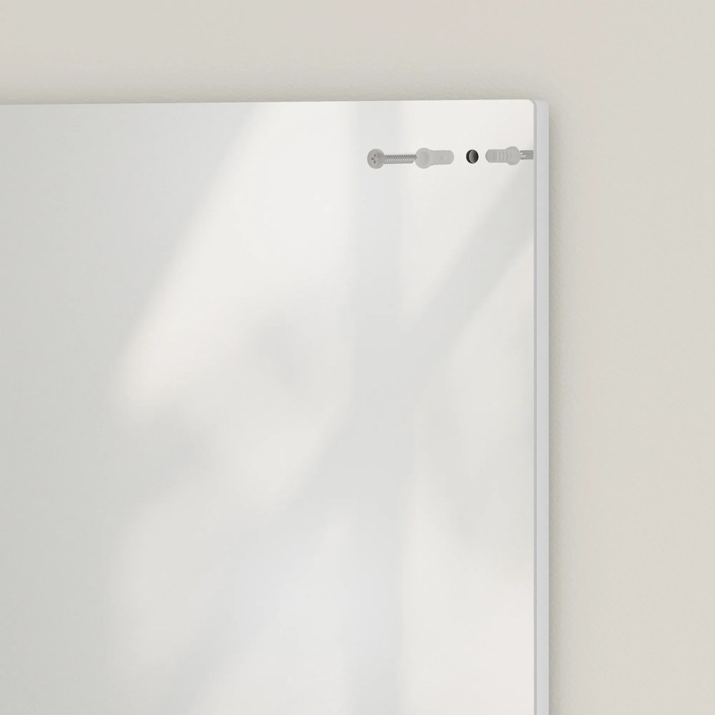 HOMCOM Lustro łazienkowe 50 x 60 cm, lustro ścienne z półką, do przedpokoju i korytarza, biały | Aosom PL