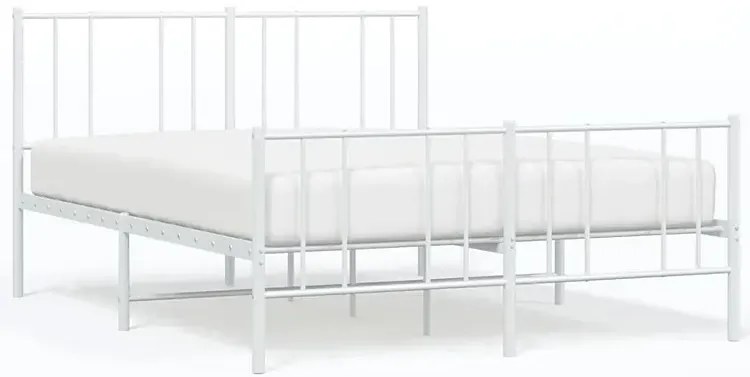 Białe pojedyncze łóżko metalowe 90x200 cm B3-K51
