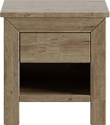 Stolik nocny 0,45x0,465x0,45 m Rustykalny dąb Verona