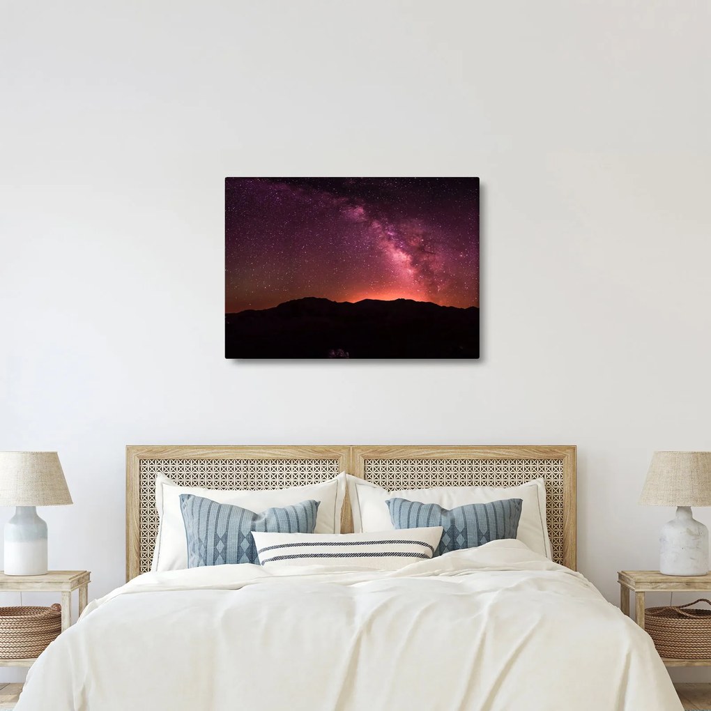 Obraz różowej Drogi Mlecznej (70x50 cm)