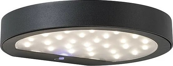 Kinkiet solarny Nap, 2,2 W, antracytowy, zasilany bateryjnie, IP54