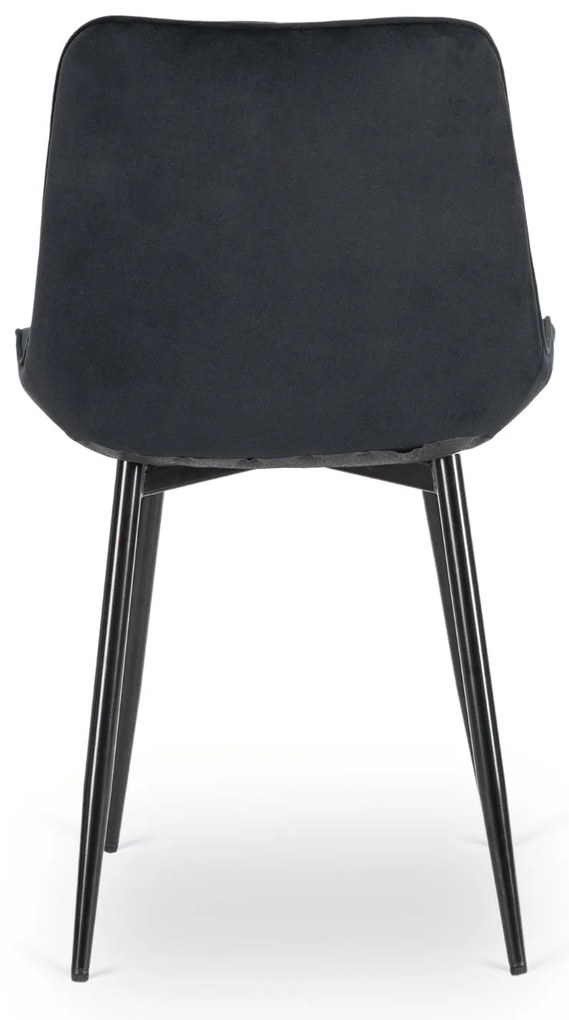 Zestaw Stół Kwadratowy Rozkładany MAX 80-160 cm Dąb Craft/Czarny i 6 Krzeseł Tapicerowanych CHRIS Czarnych Nowoczesnych