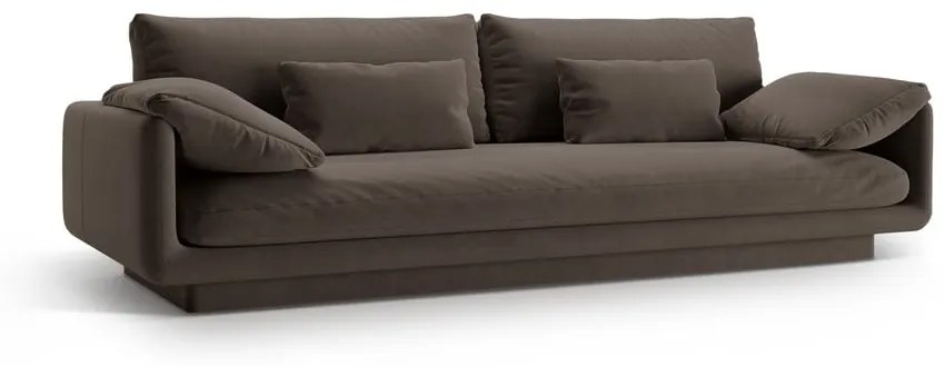 Brązowa aksamitna sofa 250 cm Torino – Micadoni