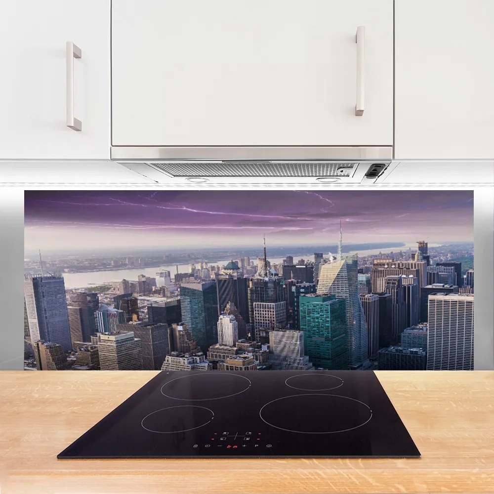 Panel Szklany Panorama Nowoczesnej Metropolii