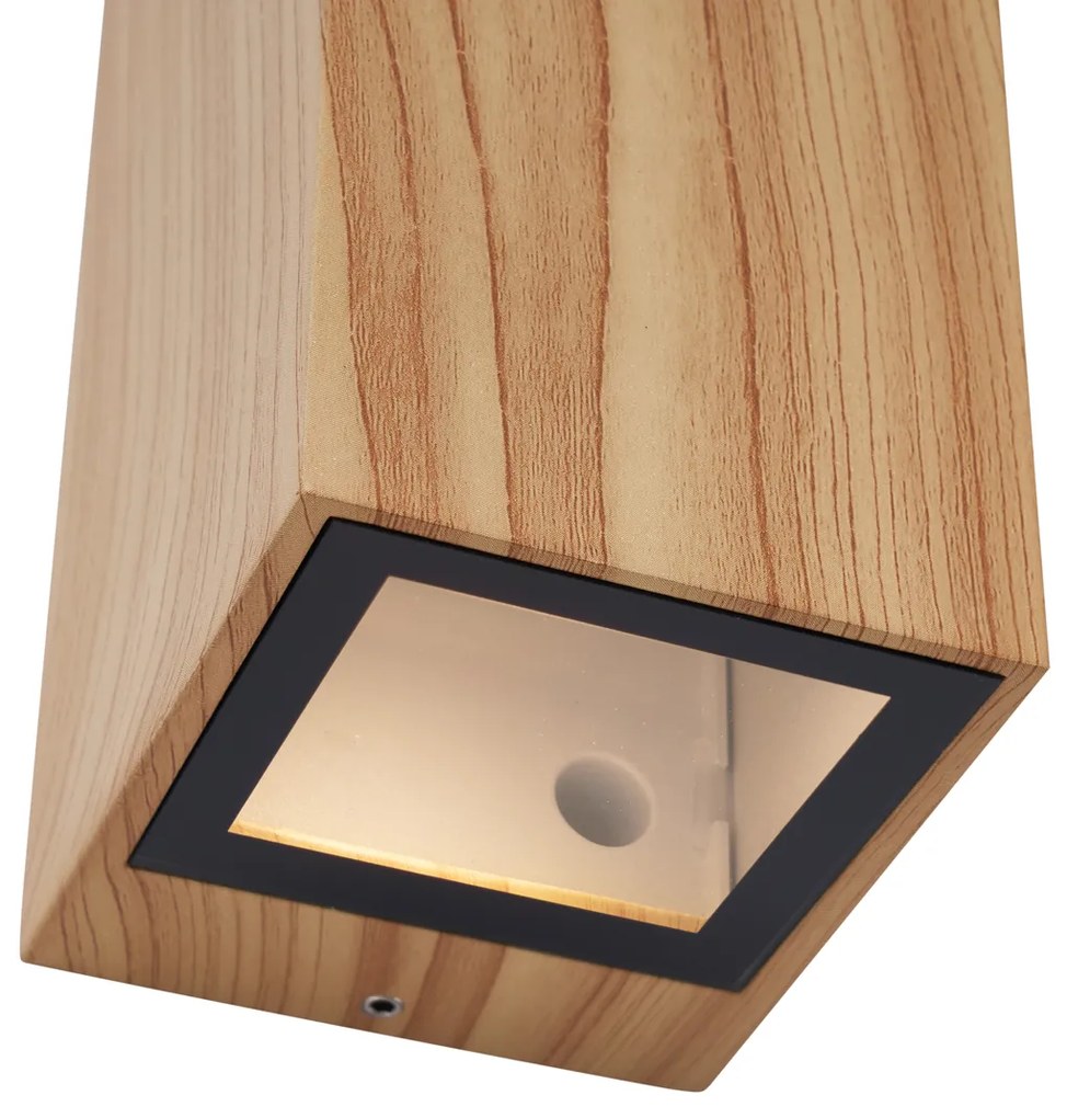 Zewnetrzna Skandynawski Kinkiet / Lampa scienna drewniany 2-punktowy GU10 70mm IP54 - BalenoSkandynawski Oswietlenie zewnetrzne