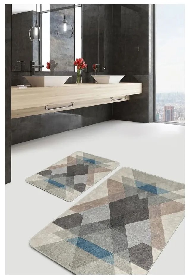 Aksamitne dywaniki łazienkowe zestaw 2 szt. 60x100 cm – Mila Home