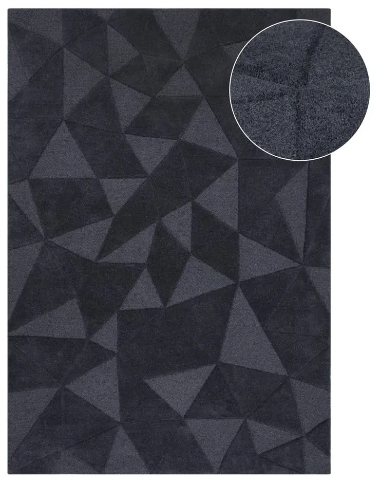 Szary dywan wełniany 170x120 cm Shard – Flair Rugs