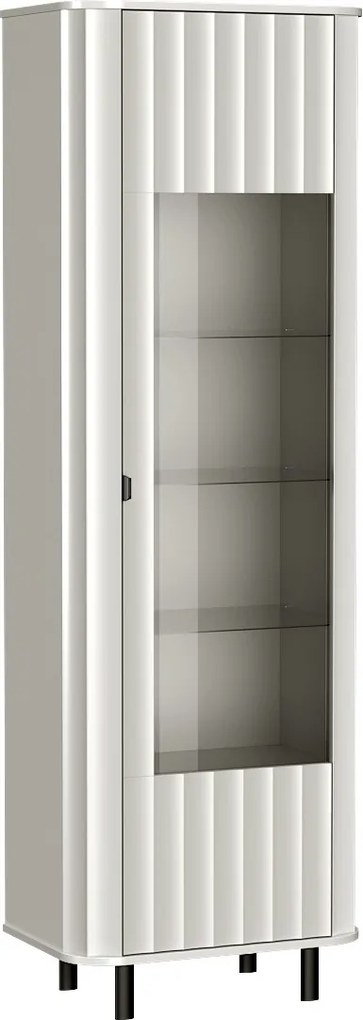 Witryna MODERNO 200 x 65,3 cm, Stojąca witryna do Salonu, Biały