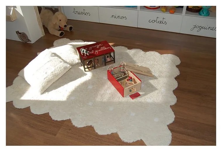Beżowy bawełniany dywan dziecięcy tkany ręcznie odpowiedni do prania 120x160 cm Biscuit Beige – Lorena Canals