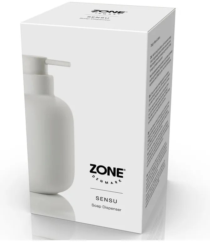 Biały kamionkowy dozownik do mydła 300 ml Sensu – Zone